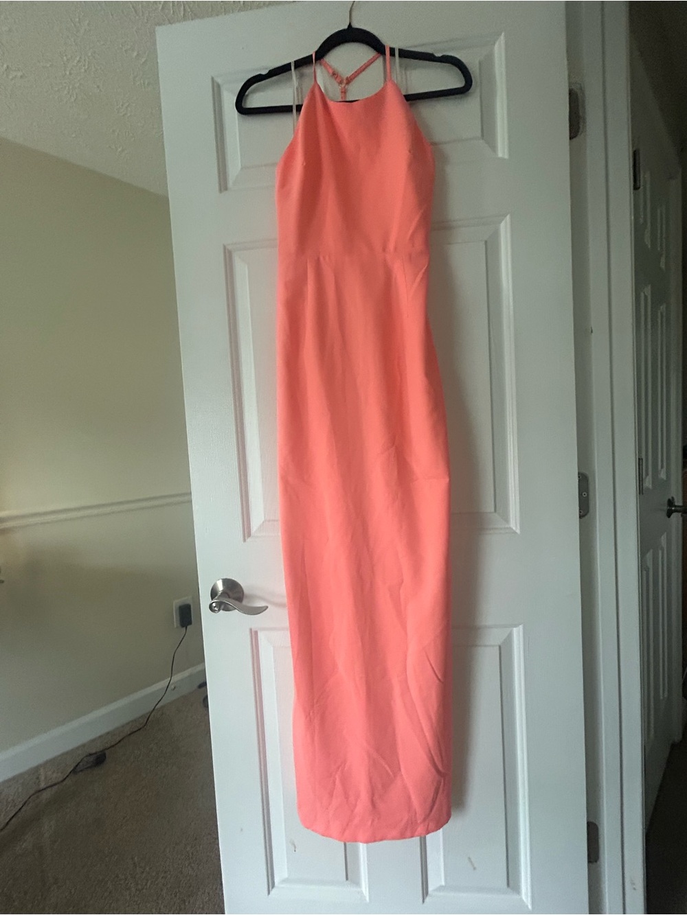 Sabo Skirt Coral Halter Maxi Dress